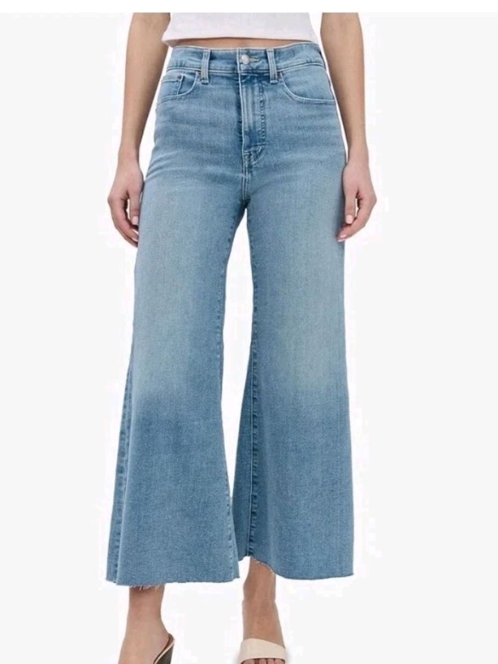 Madewell Curvy Flared Wide-Leg Jeans Women’s Sz 31 High-Rise Baggy Stretch Denim